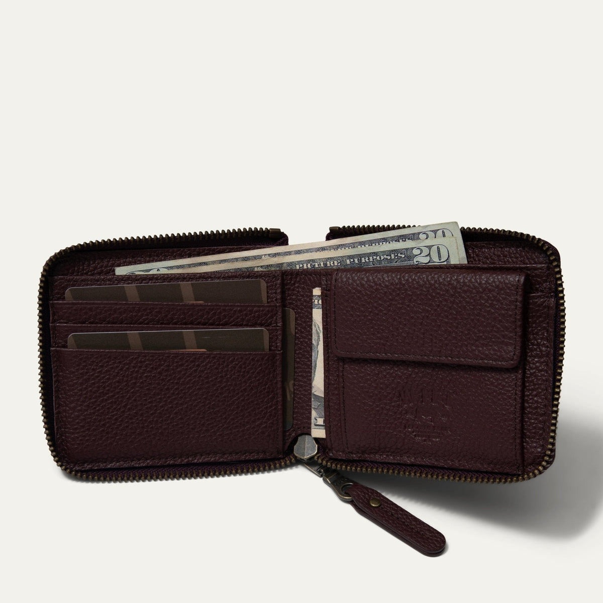 Will Leather Goods Zip Around French Wallet
