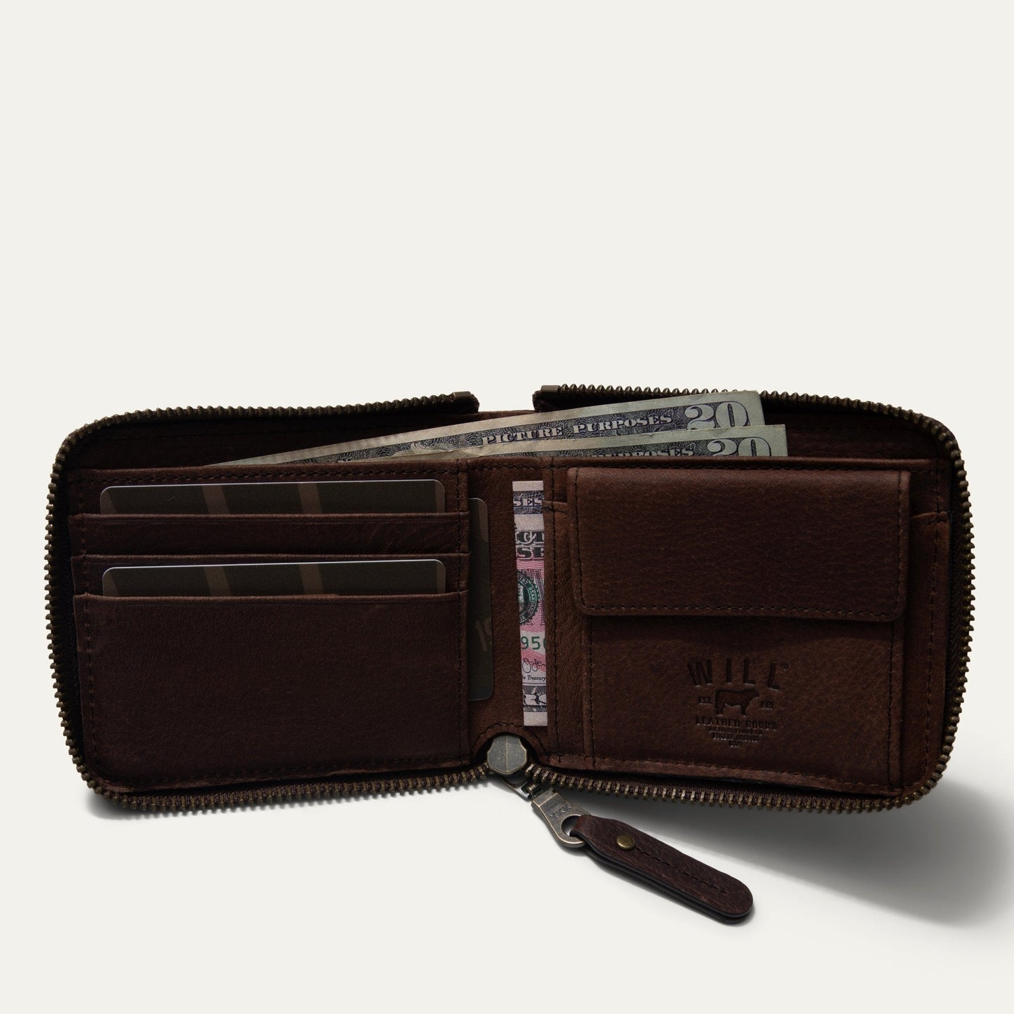 Will Leather Goods Zip Around French Wallet