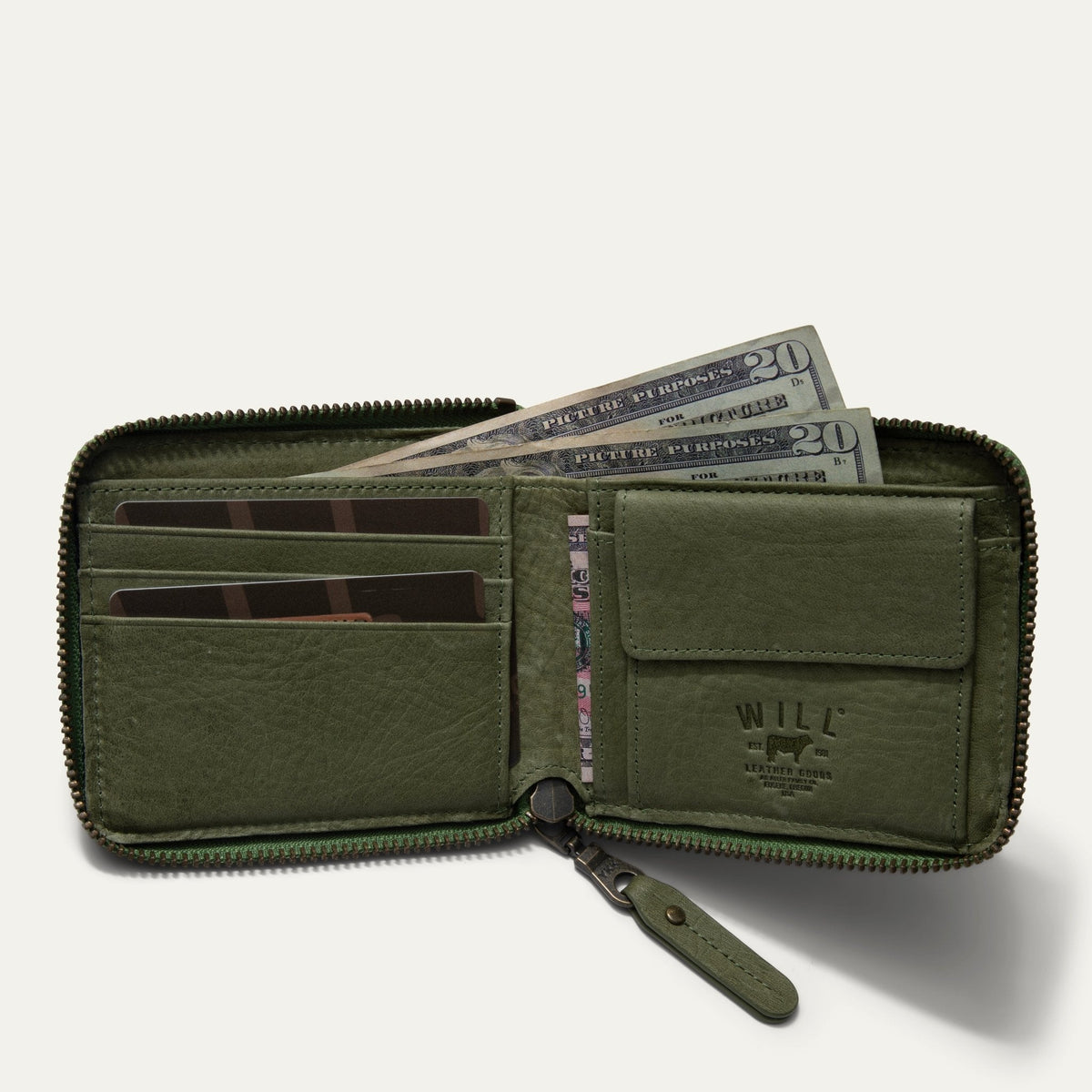 Will Leather Goods Zip Around French Wallet