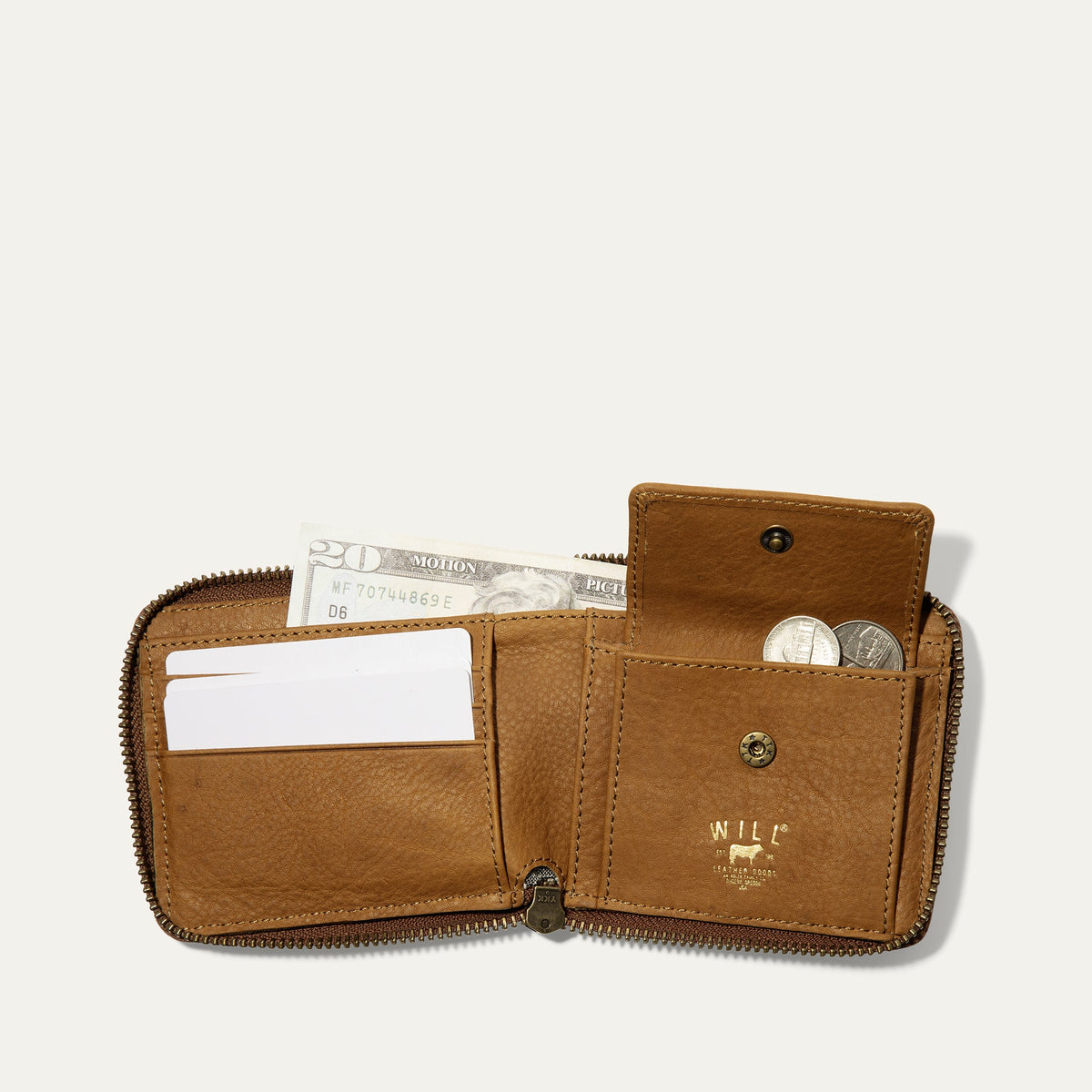 Will Leather Goods Zip Around French Wallet