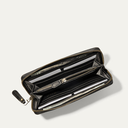 Will Leather Goods Zip Around Clutch