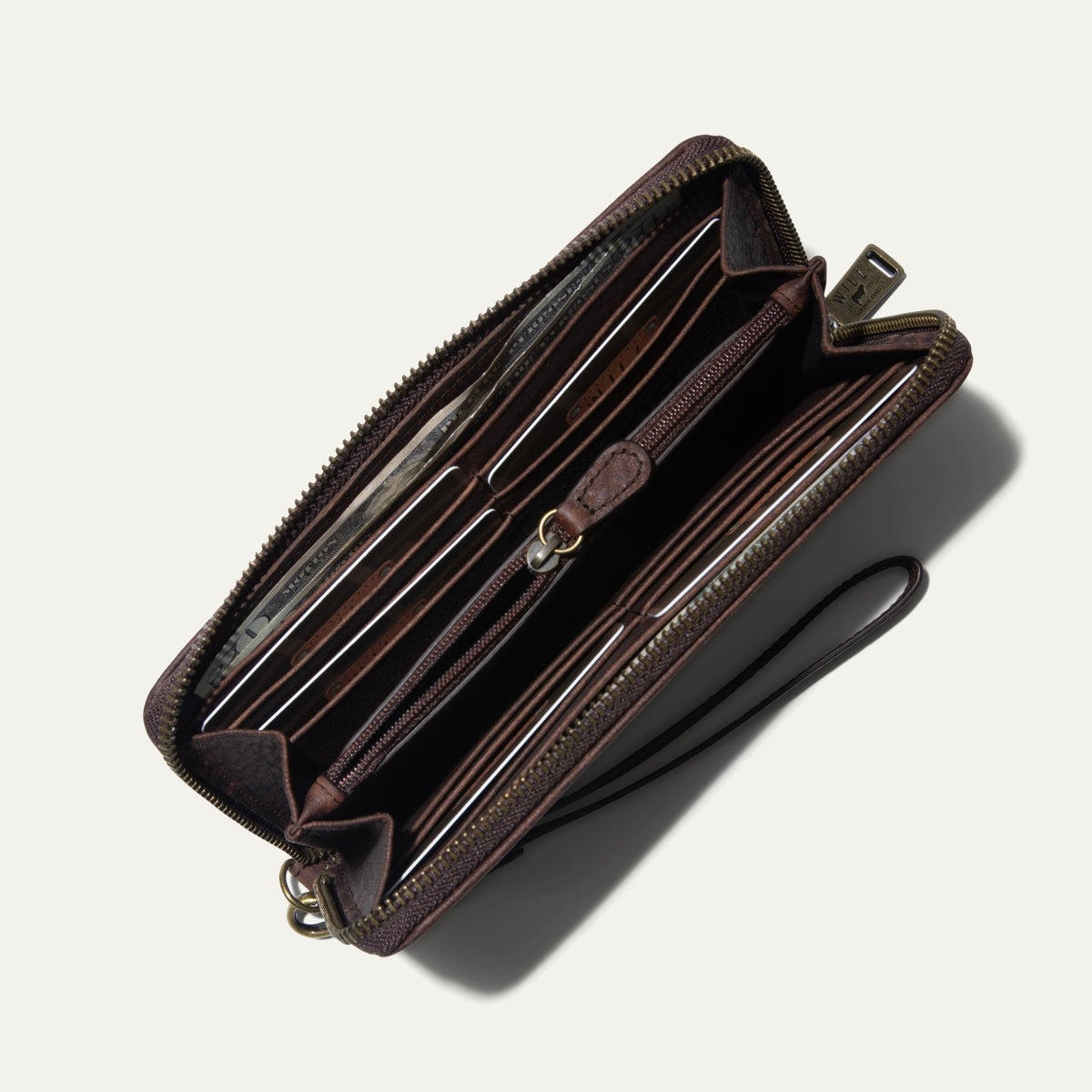 Will Leather Goods Zip Around Clutch