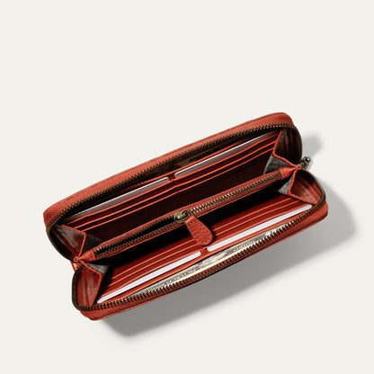 Will Leather Goods Zip Around Clutch