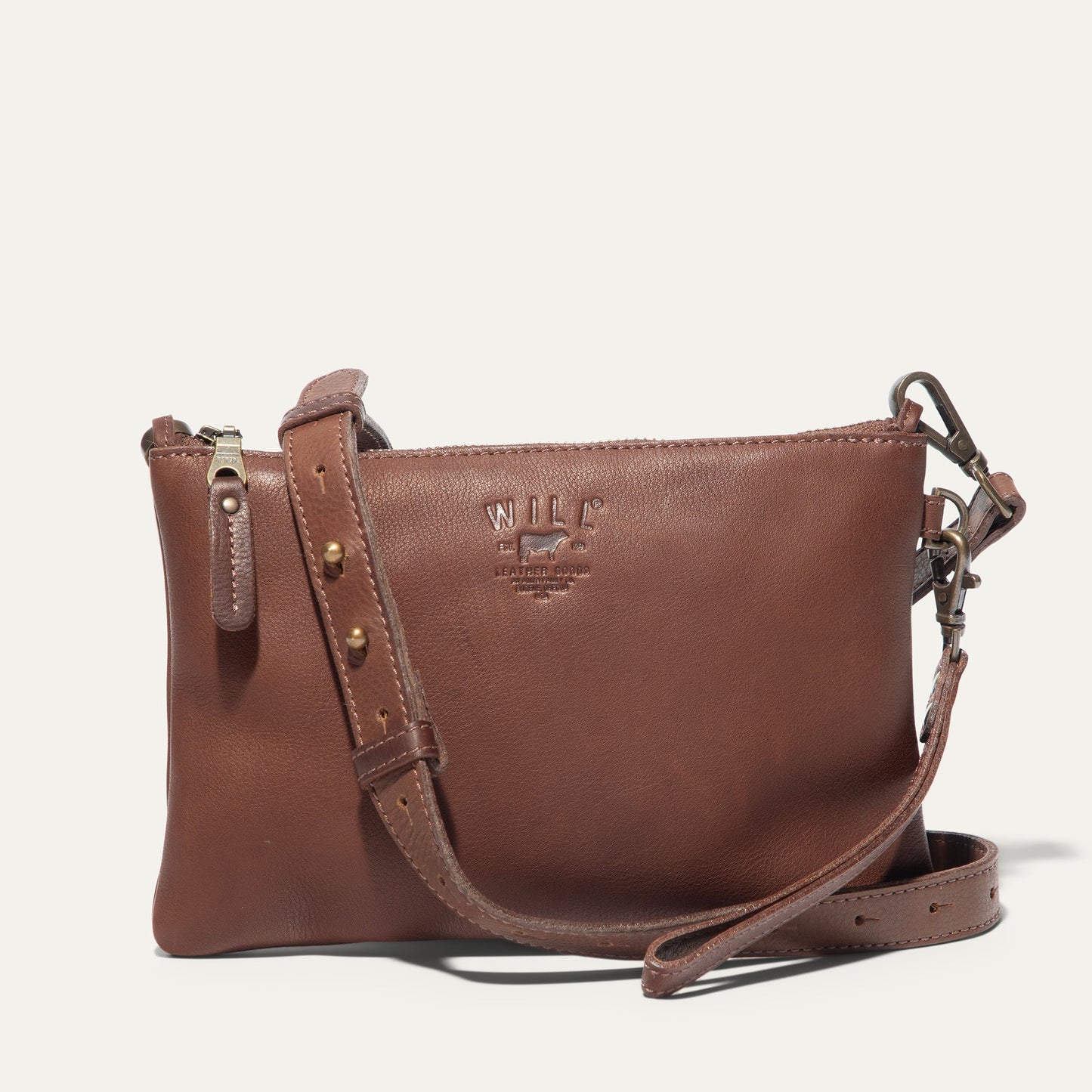 Will Leather Goods Zip Pouch Medium W/ Crossbody