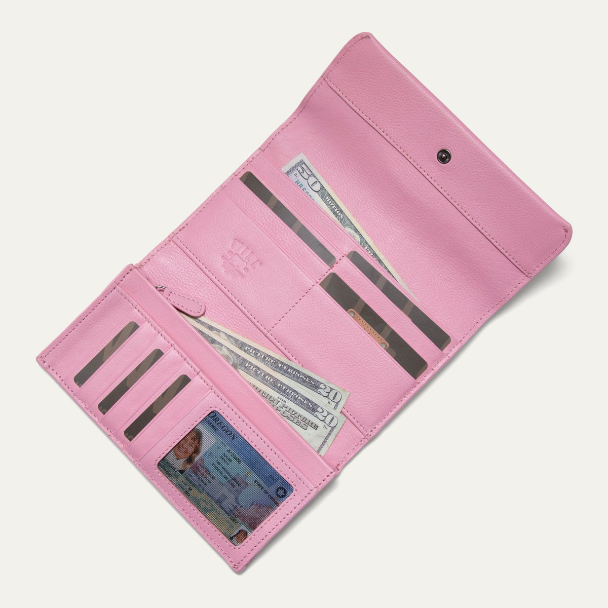 Will Leather Goods Italian Clutch Wallet