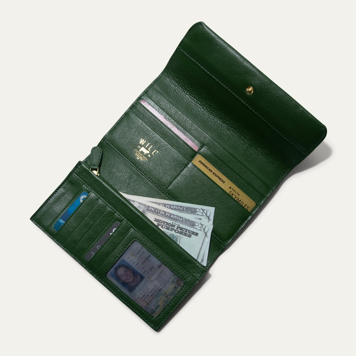 Will Leather Goods Italian Clutch Wallet