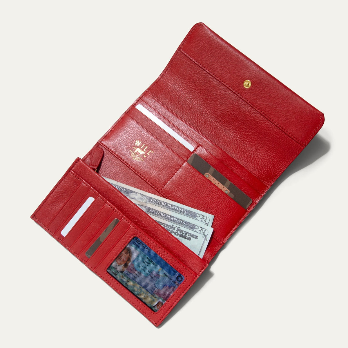 Will Leather Goods Italian Clutch Wallet