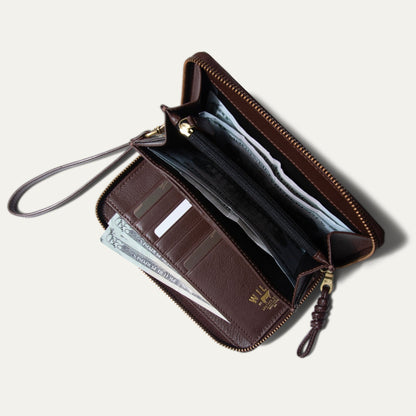 Will Leather Goods Italian Wristlet Phone Wallet
