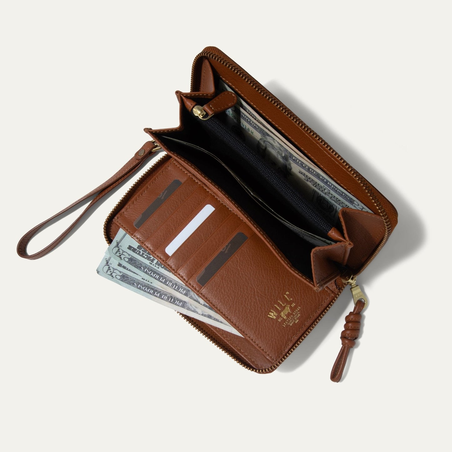 Will Leather Goods Italian Wristlet Phone Wallet