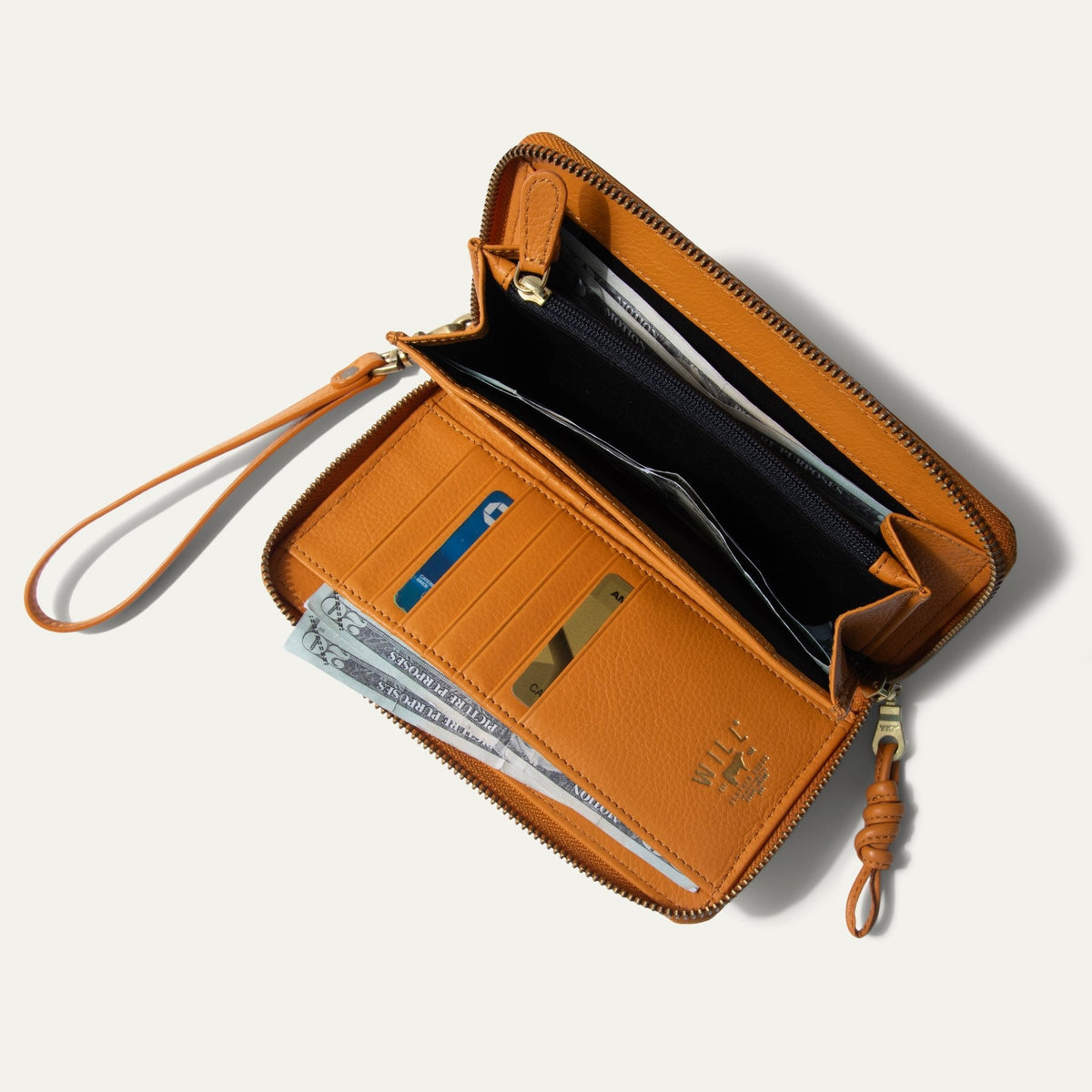 Will Leather Goods Italian Wristlet Phone Wallet