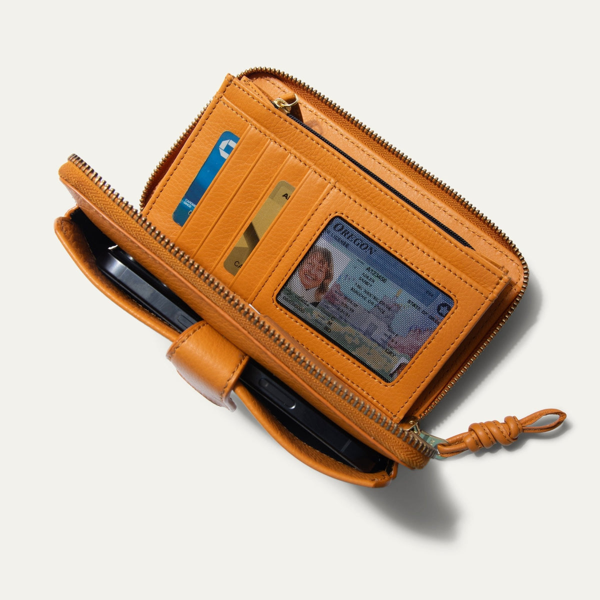 Will Leather Goods Italian Wristlet Phone Wallet