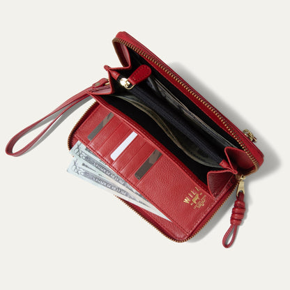 Will Leather Goods Italian Wristlet Phone Wallet