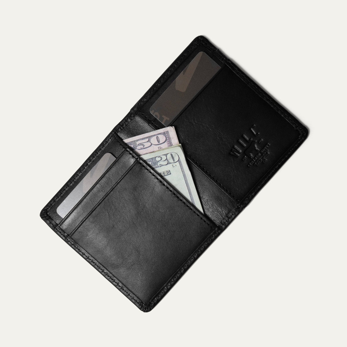 Will Leather Goods Front Pocket Wallet Noir