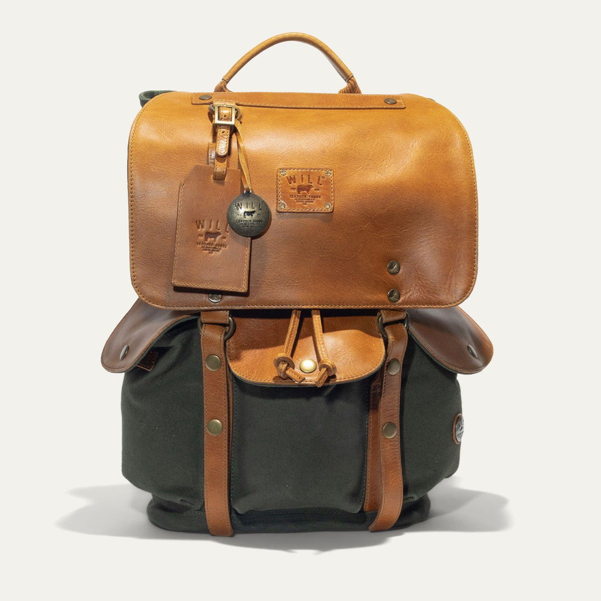 Will Leather Goods Lennon Canvas & Leather Backpack