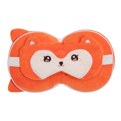 Mirage Kids 2-in-1 Travel Pillow and Eye Mask Animal Plush Soft Eye Mask Blindfold for Sleeping - Stiles Supply Co.