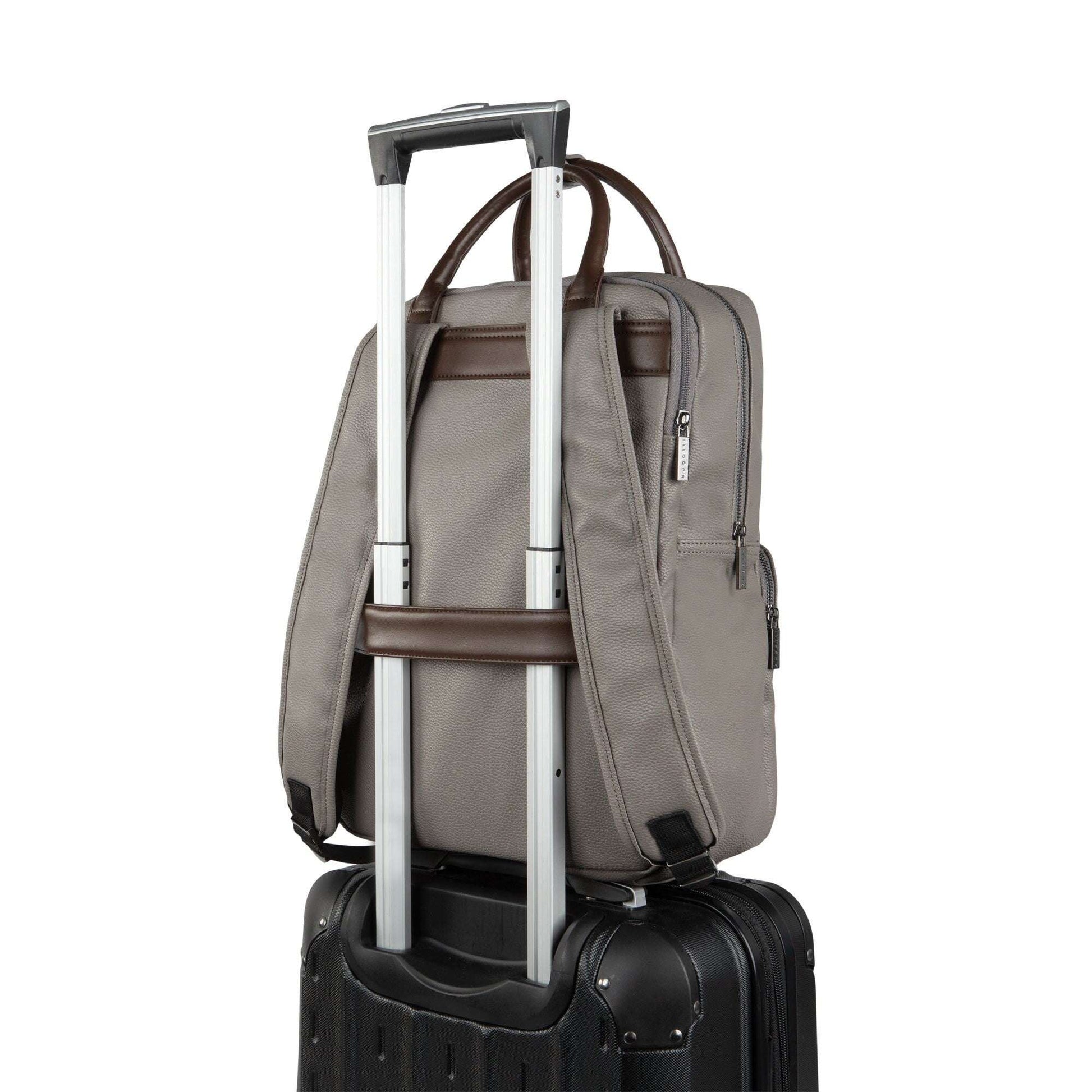 bugatti backpack vegan leather Bugatti Contrast Vegan Leather Backpack – Stiles Supply Co