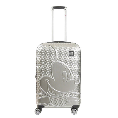 Mickey Mouse Rolling Luggage FŪL Disney Luggage 26" Silver - Stiles Supply Co.