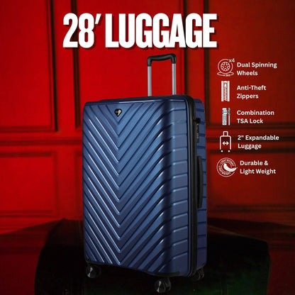 Sole Premise 28-inch Blue Hardcase Checked Luggage