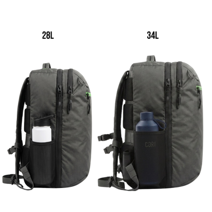 COR Surf Island Hopper 2.0 Travel Backpack – New Matte Black | Lightweight Waterproof 28L & 34L