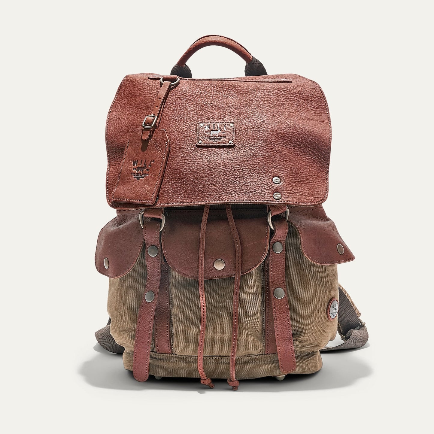 Will Leather Goods Lennon Canvas & Leather Backpack