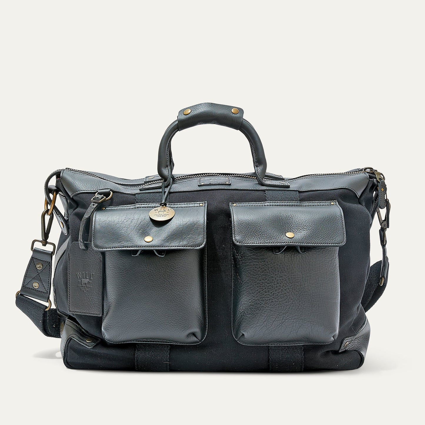 Will Leather Goods Canvas & Leather Travel Duffle