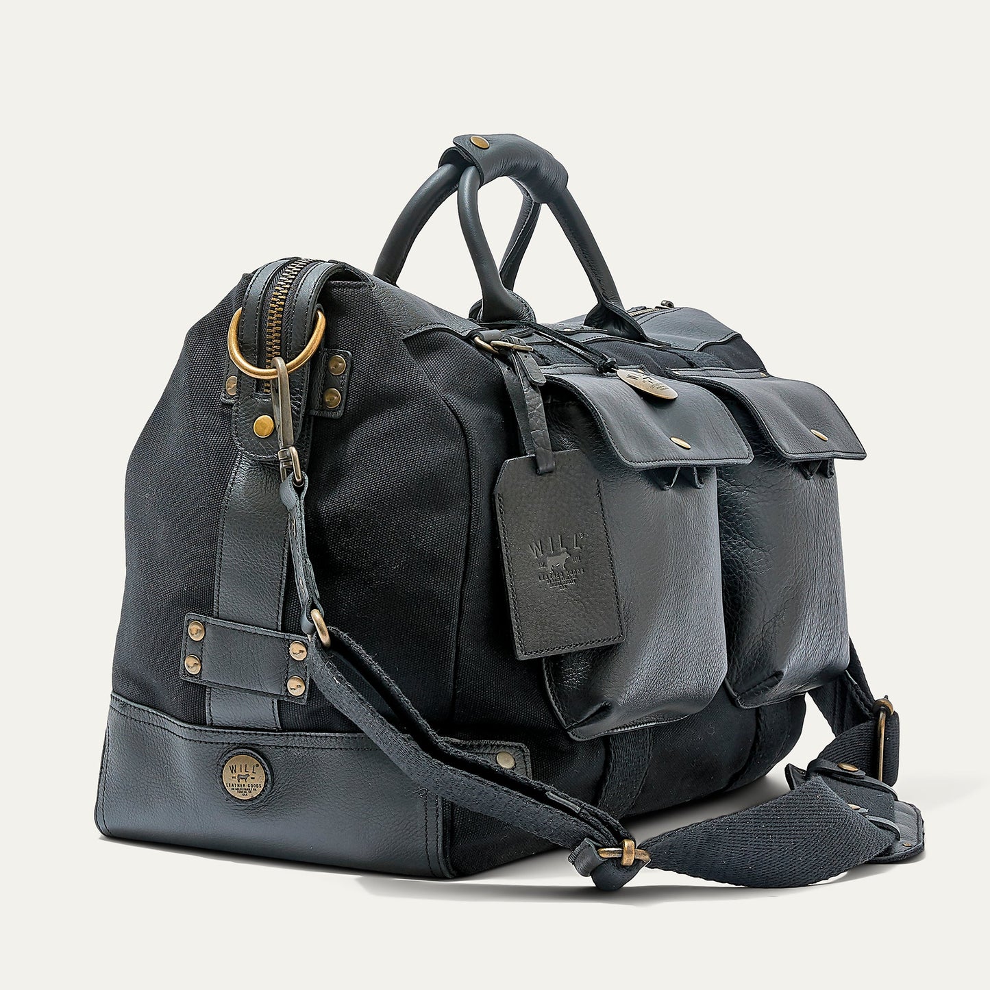Will Leather Goods Canvas & Leather Travel Duffle