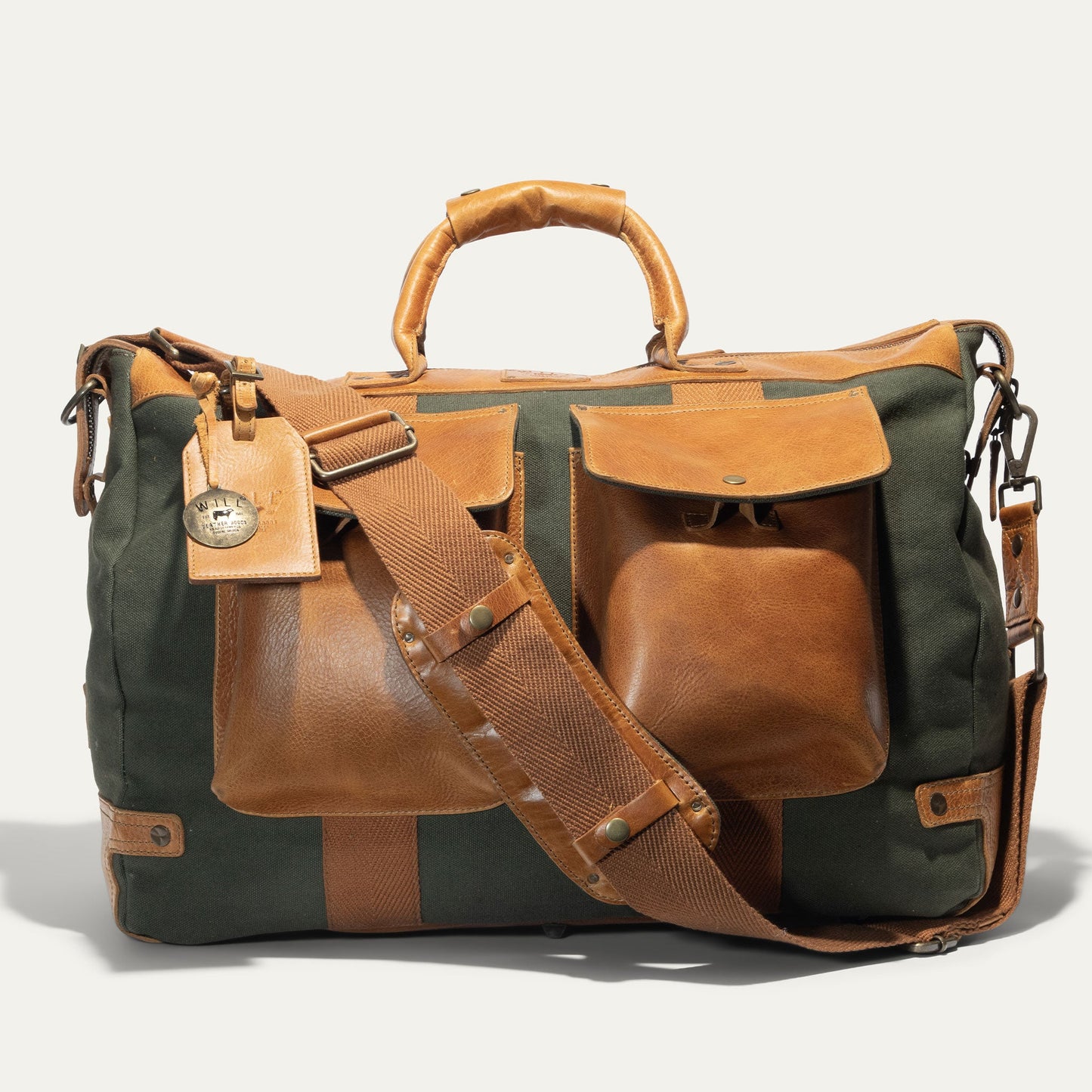 Will Leather Goods Canvas & Leather Travel Duffle