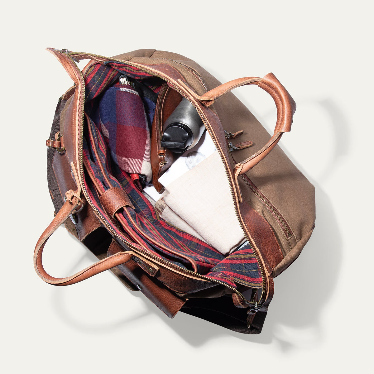 Will Leather Goods Canvas & Leather Travel Duffle