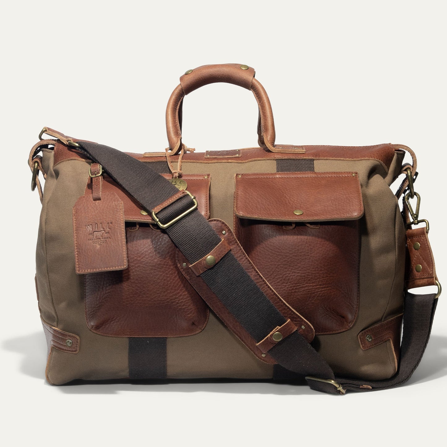 Will Leather Goods Canvas & Leather Travel Duffle