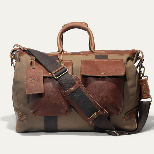 Will Leather Goods Canvas & Leather Travel Duffle
