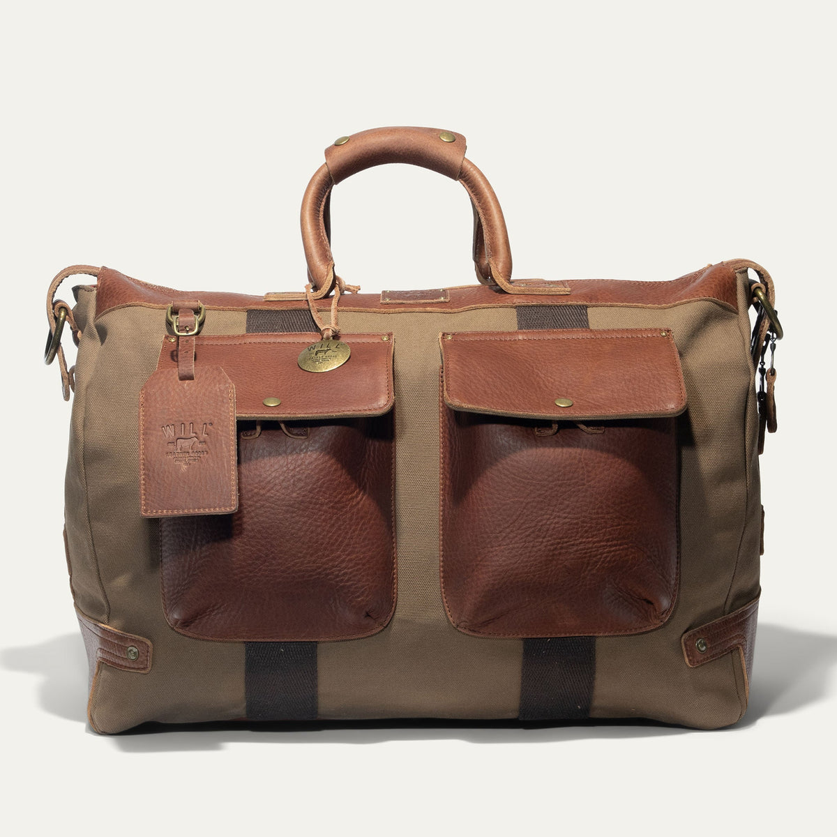 Will Leather Goods Canvas & Leather Travel Duffle