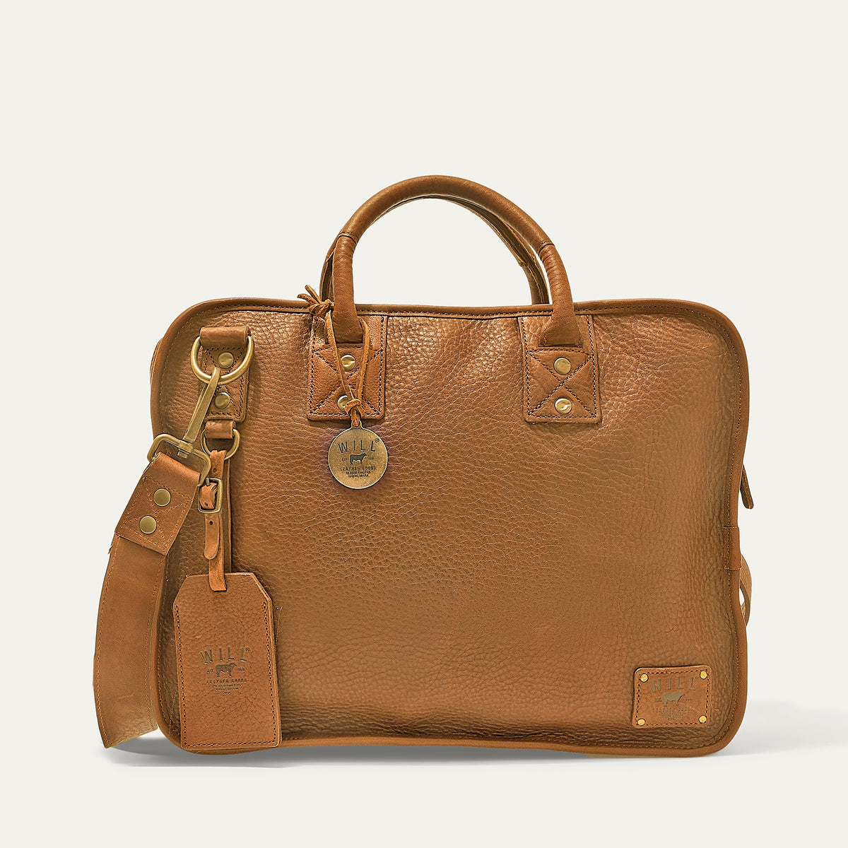 Will Leather Goods Hank Double Zip Briefcase