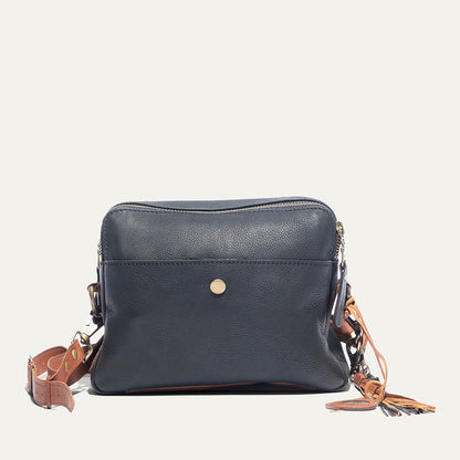 Will Leather Goods Everyday Double Zip Leather Crossbody