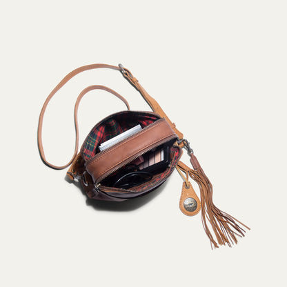 Will Leather Goods Everyday Double Zip Leather Crossbody