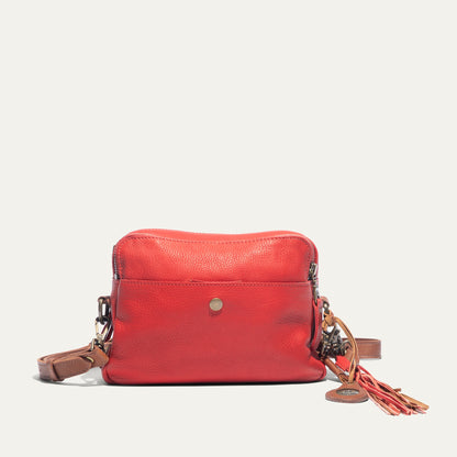 Will Leather Goods Everyday Double Zip Leather Crossbody