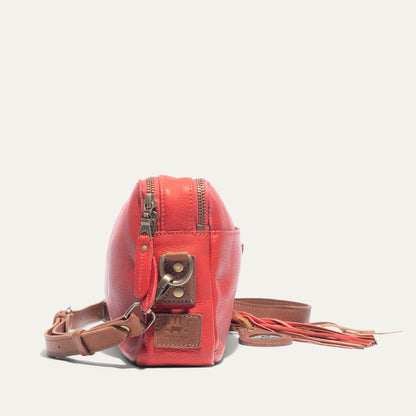 Will Leather Goods Everyday Double Zip Leather Crossbody