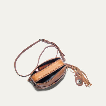 Will Leather Goods Everyday Double Zip Leather Crossbody
