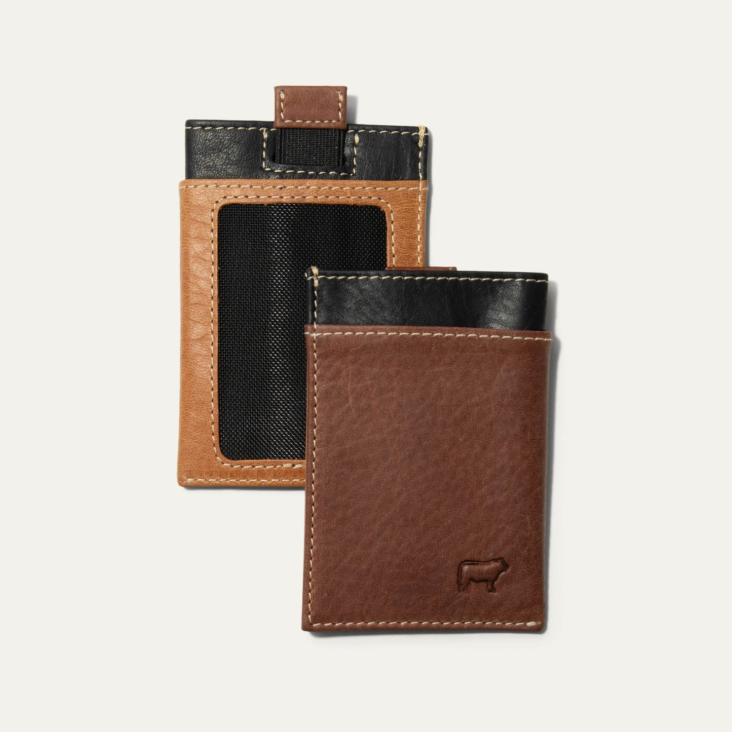 Will Leather Goods Mondrian Color-Block Card Ejector
