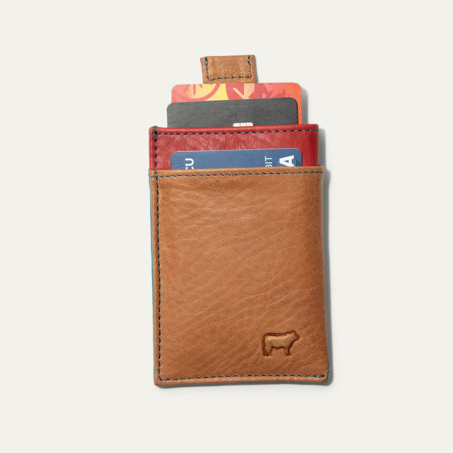 Will Leather Goods Mondrian Color-Block Card Ejector
