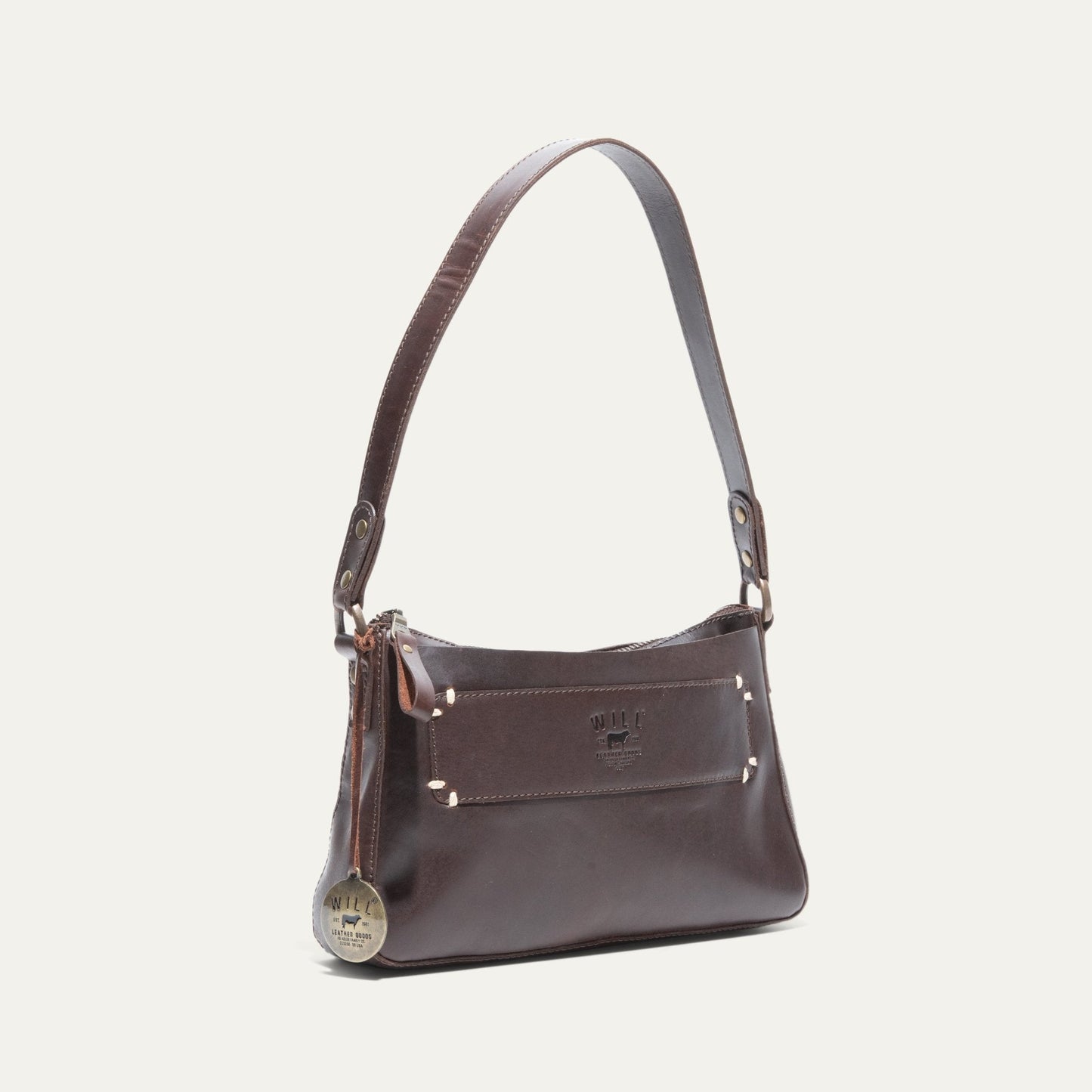 Will Leather Goods Simple Mini Top Zip Shoulder