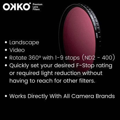 OKKO Pro Variable Neutral Density Filter NDV - Stiles Supply Co.
