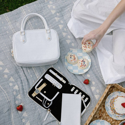 Hudson + Bleecker Voyager Toiletry Bag - White Crocodile