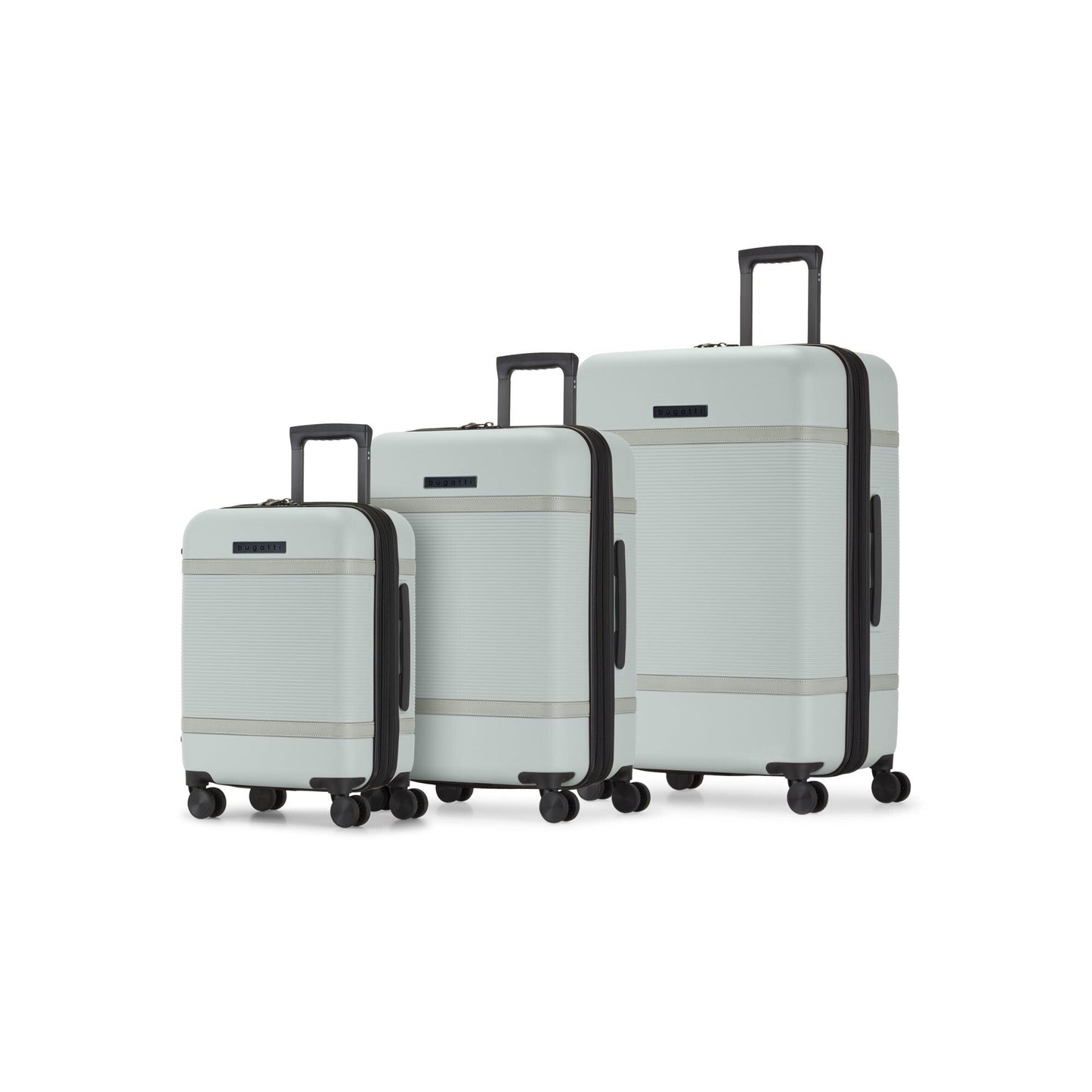 Bugatti Wellington 3-Piece Hard-Shell Luggage Set | Expandable Spinner Suitcases