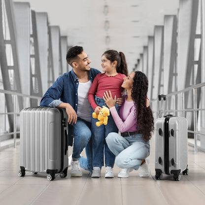 Mirage Danae Abs Hard Shell Lightweight 360 Dual Spinning Wheels Combo Lock 3 Piece Luggage Set - Stiles Supply Co.