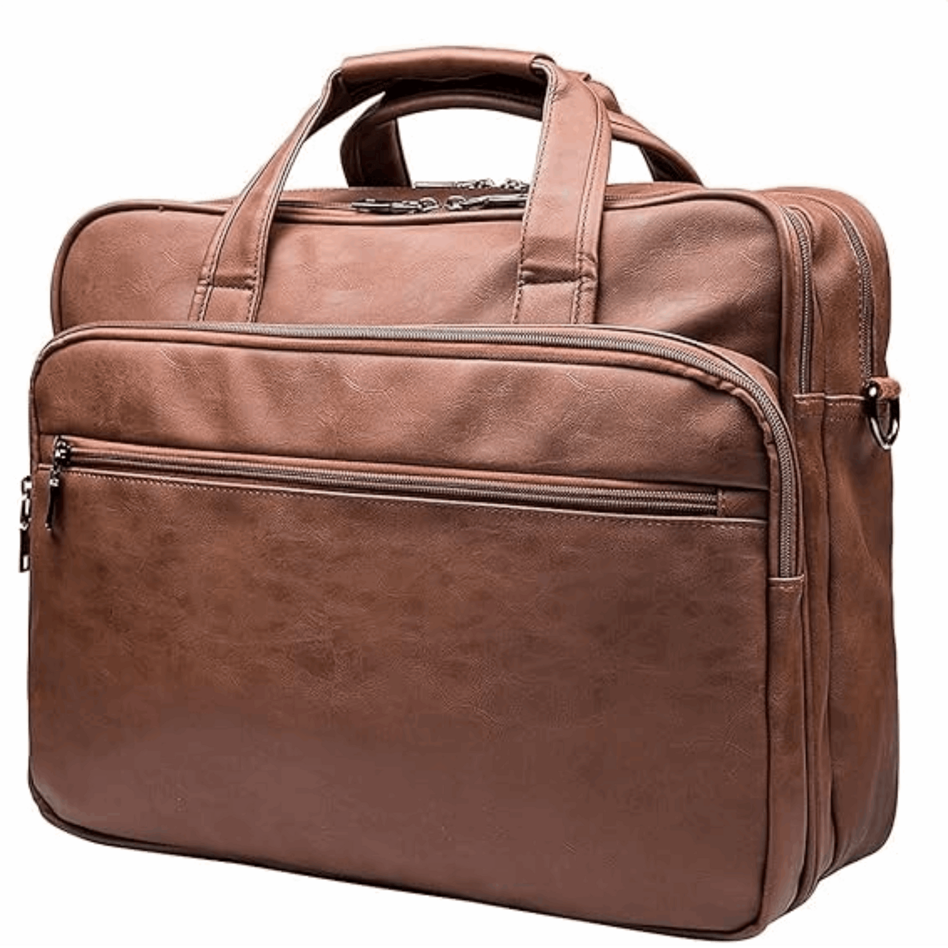 FR Fashion Co. 15" Mens Leather Laptop Messenger Bag
