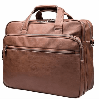 FR Fashion Co. 15" Mens Leather Laptop Messenger Bag