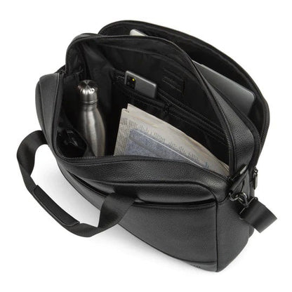 Bugatti Central Briefcase | Professional Vegan Leather Work bag - Stiles Supply Co.