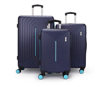 Mirage Mona ABS Hard shell Lightweight 3 Piece Luggage Set - Stiles Supply Co.