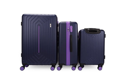 Mirage Mona ABS Hard shell Lightweight 3 Piece Luggage Set - Stiles Supply Co.