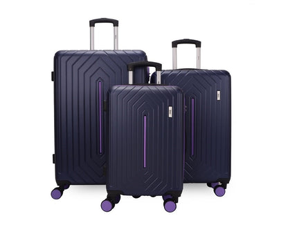 Mirage Mona ABS Hard shell Lightweight 3 Piece Luggage Set - Stiles Supply Co.